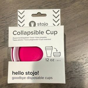 Stojo 12oz Collapsible Cup - Pink and White